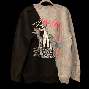 Stussy Handcraft Remake Emperor Split Crewneck 2